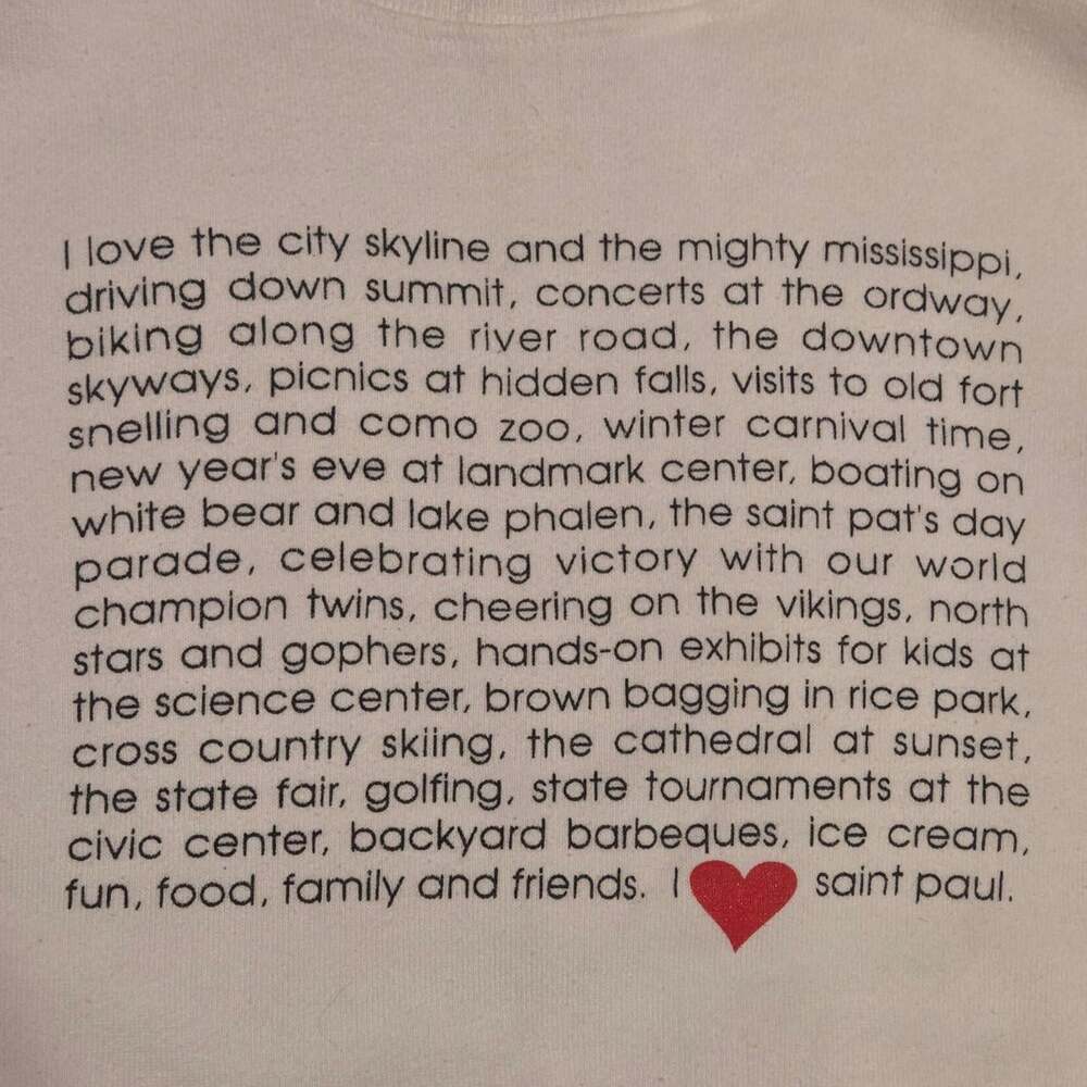 Vintage I Love St. Paul Crew neck